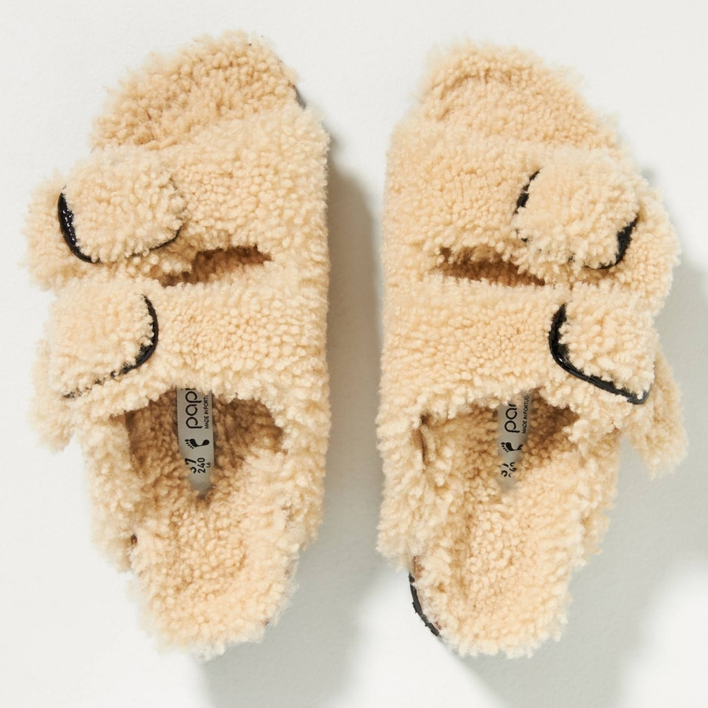 NWT size 37 Birkenstock Arizona Teddy Sandals